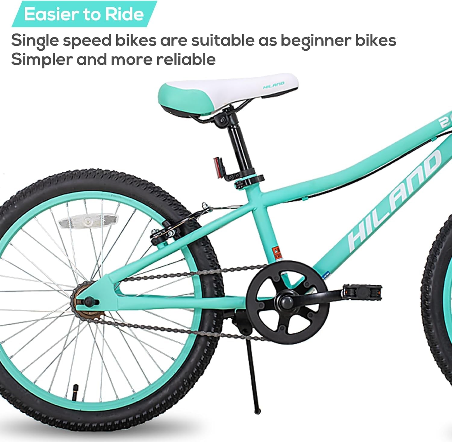 HILAND 20 Inch Kids' Bicycles Mountain Bike for Boys, Girls 5+ Years Old, Single Speed Kids Bicycles with Dual Handbrakes, Child Bike | Kids Bicycles