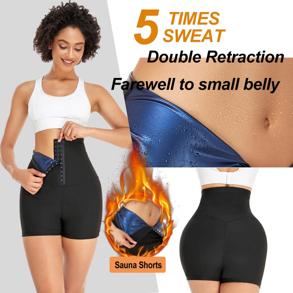 Thermo Sauna Sweat Pants for Women High Waisted Neoprene Corset Leggings Workout Waist Trainer Body Shaper