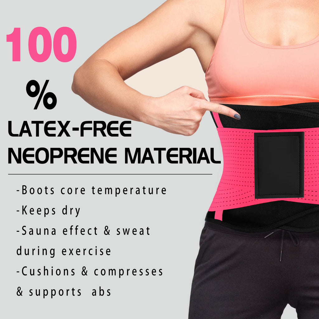 Waist Trainer for Women Waist Cincher Trimmer Toning Belt Weight Loss Back Support Tummy Control Yoga Shaper Workout