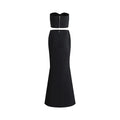 10006 2024 Minlan Style Women'S Two Piece Pants Spring Summer Bandage Dress Black Brand Same Style Two Pieces Sets Long Skirt Empire Crew Neck Meifei