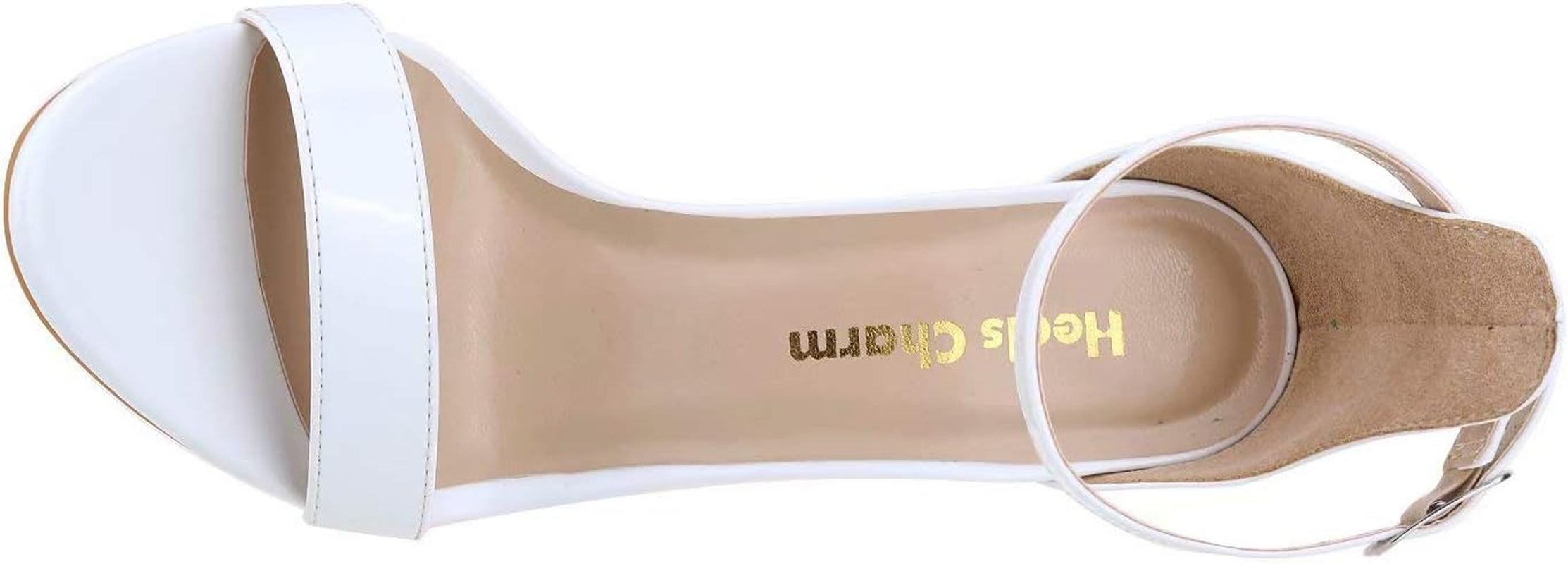 Women'S Open Toe Stiletto Strappy Heeled Sandals Ankle Strap High Heel 10 Cm Dress Party Work Dance Evening Wedding Sandals White Patent Leather Size 9