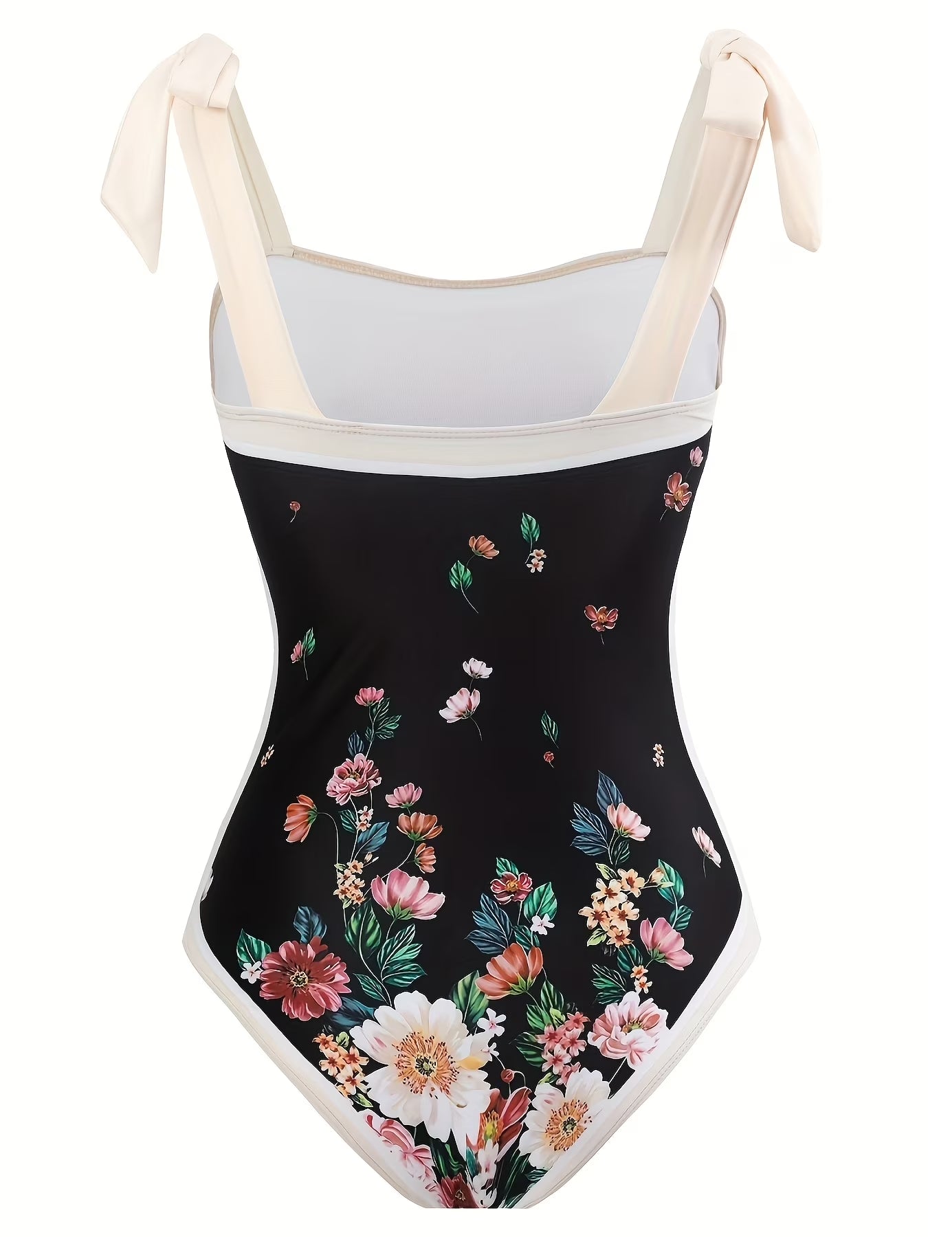 Women'S Tropical Print One Piece Swimsuit with Cover up Beach Skirt Sarong Two Piece Floral Printed V Neck Tummy Control High Cut Monokini Swimsuit Bathing Suit Women'S Swimwear & Clothing