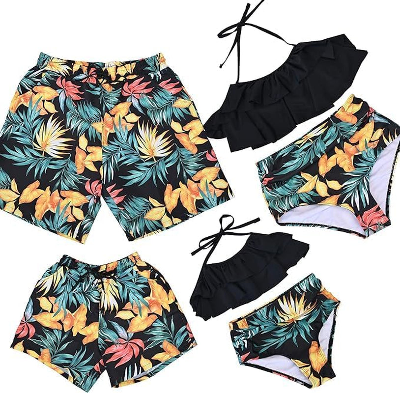 Couples Matching Swimsuit Family Matching Swimwear Dad and Me Matching Swimming Shorts