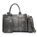 Chic 3-Piece Women's Faux Leather Tote Bag Set - Stylish Work Handbag with Detachable Organizer and Wristlet