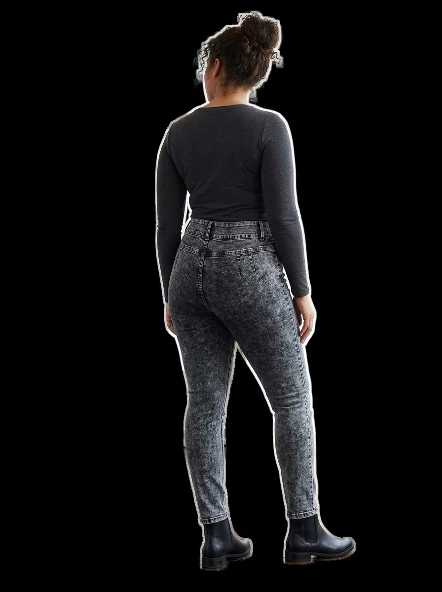 Women'S plus Size Stretch Distressed Ripped Skinny Denim Jeans Pants