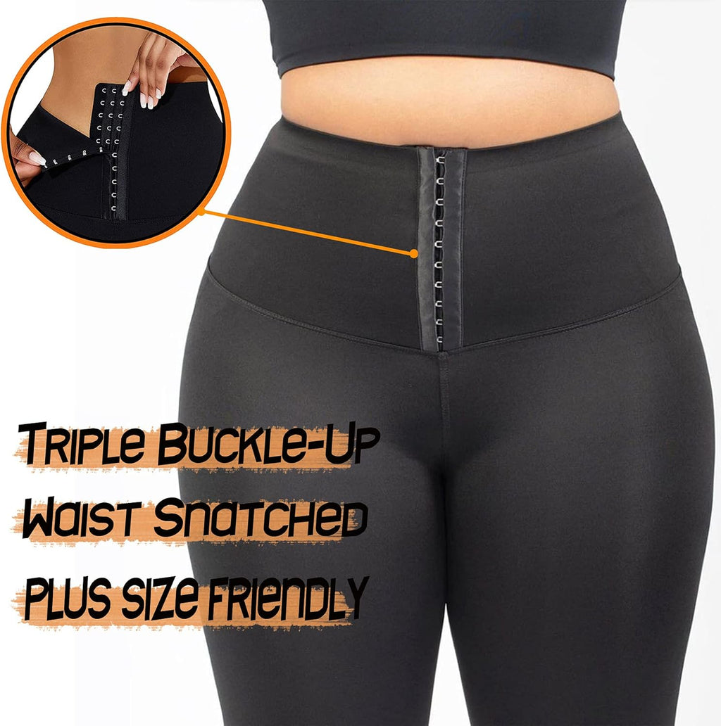High Waisted Yoga Legging with Adjustable Waist Corset Belt Tummy Control Slimming Waist Trainer Pant