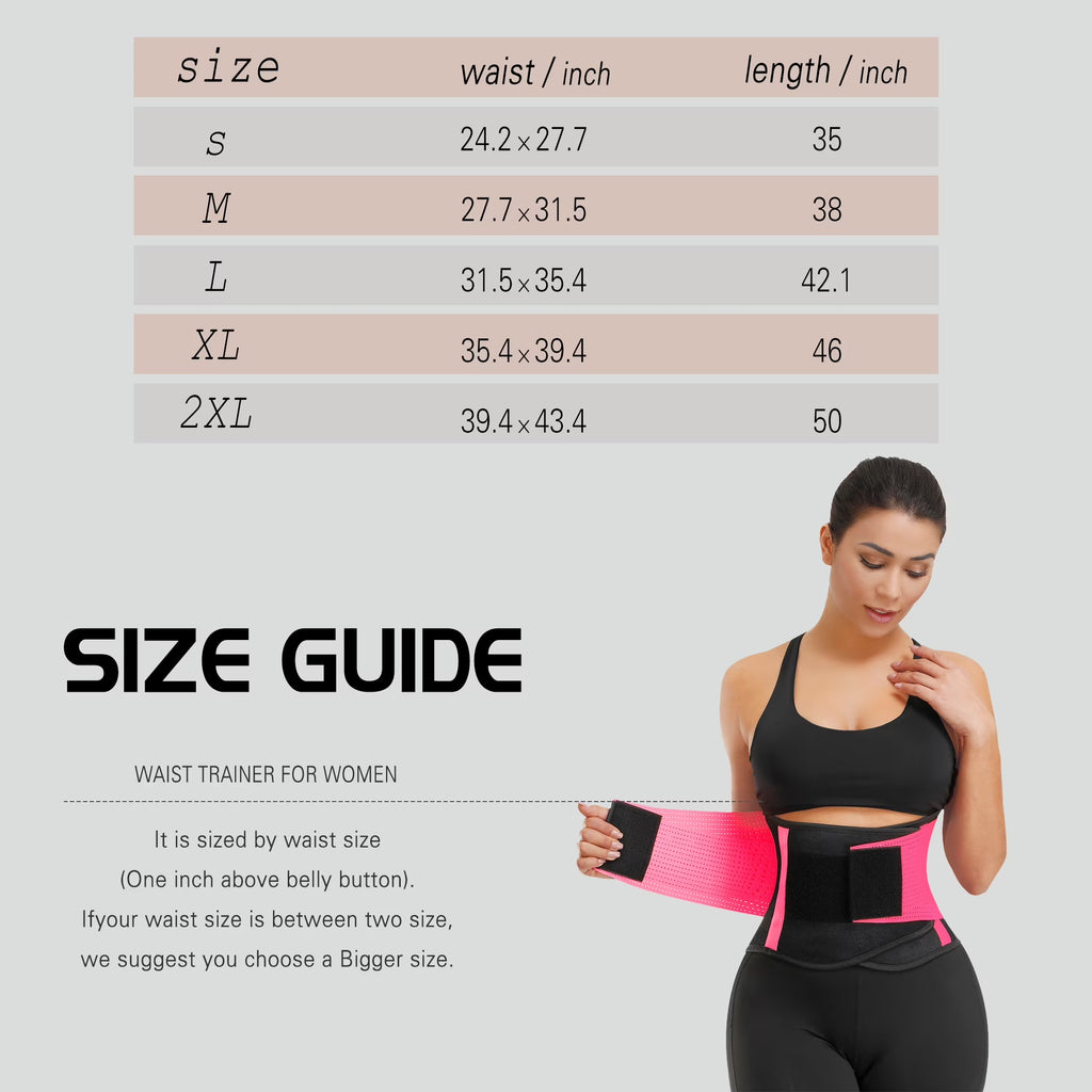 Waist Trainer for Women Waist Cincher Trimmer Toning Belt Weight Loss Back Support Tummy Control Yoga Shaper Workout
