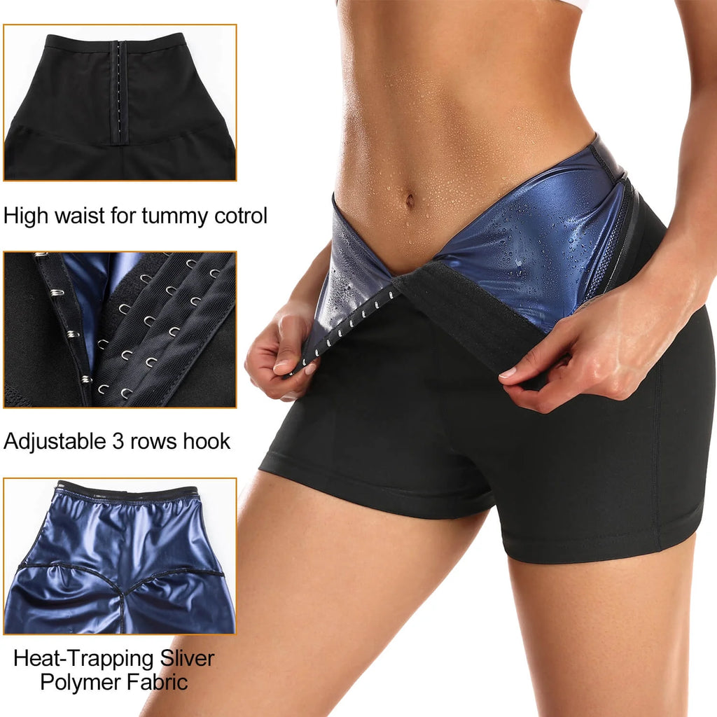 Thermo Sauna Sweat Pants for Women High Waisted Neoprene Corset Leggings Workout Waist Trainer Body Shaper