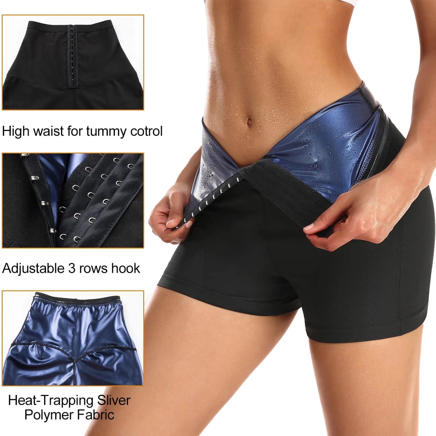 Thermo Sauna Sweat Pants for Women High Waisted Neoprene Corset Leggings Workout Waist Trainer Body Shaper