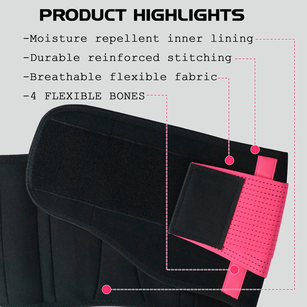 Waist Trainer for Women Waist Cincher Trimmer Toning Belt Weight Loss Back Support Tummy Control Yoga Shaper Workout